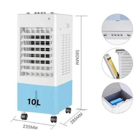 مكيف صحراوي متنقل – يعمل بالطاقة الشمسية والكهرباء