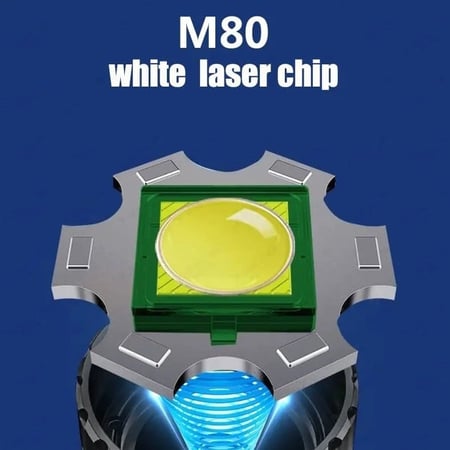 كشاف تلسكوبي قوي جدا بإضاءة طويلة المدى خاصية الليزر