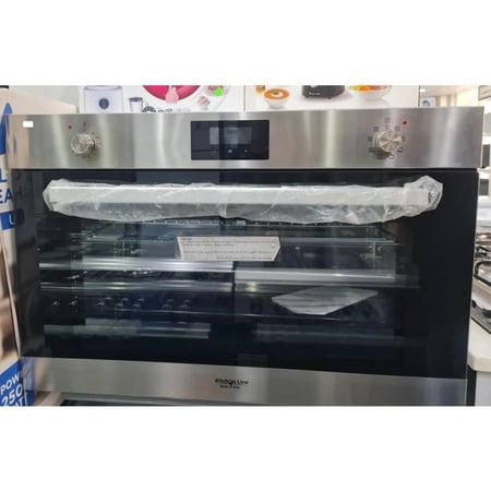 كتشن لاين فرن كهربائي بلت ان 60x90 سم - 125 لتر - 8 وظائف - إيطالي - ستيل - أسود - KL90ED8FS
