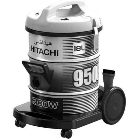 هيتاشي مكنسة برميل 18 ليتر - 2100 واط - رمادي - CV-950H SS220 PG