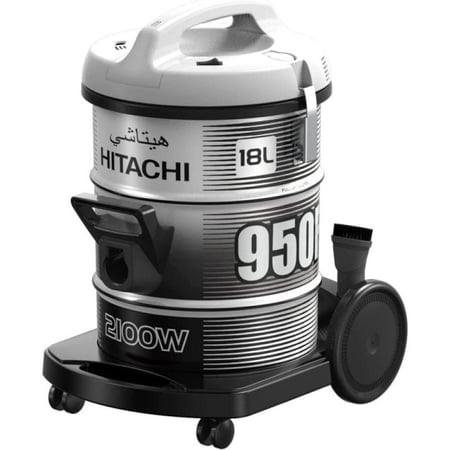 هيتاشي مكنسة برميل 18 ليتر - 2100 واط - رمادي - CV-950H SS220 PG