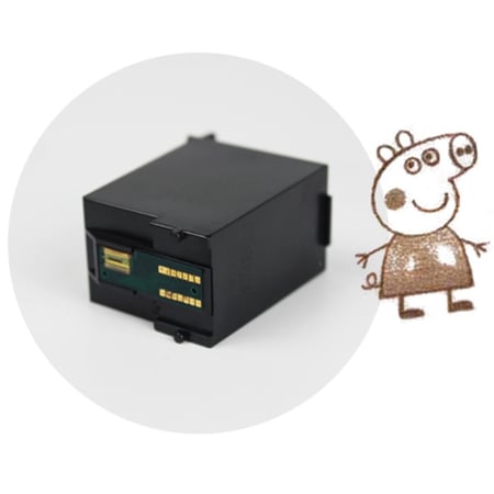 حبر صالح للأكل EVEBOT الأصلي - خرطوشة طابعة قهوة للشاي والحليب الآمنة غذائيًا - طباعة فنية أحادية اللون