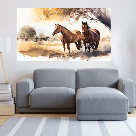 لــــوحات الخيل  بتصميم عــــصــري  - تحفة دارك للوحات الجدارية