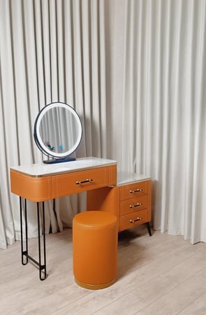 تسريحة مكياج LED طاولة مكياج مودرن كرسي مكياج مريح