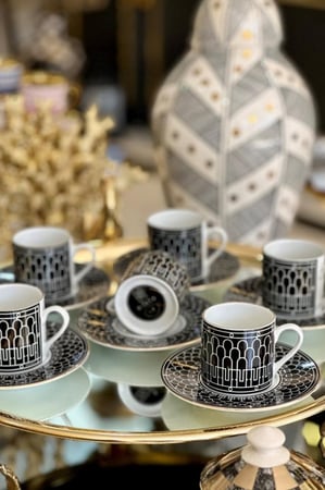 آكواب هيرمز للقهوه التركي ٦ اكواب