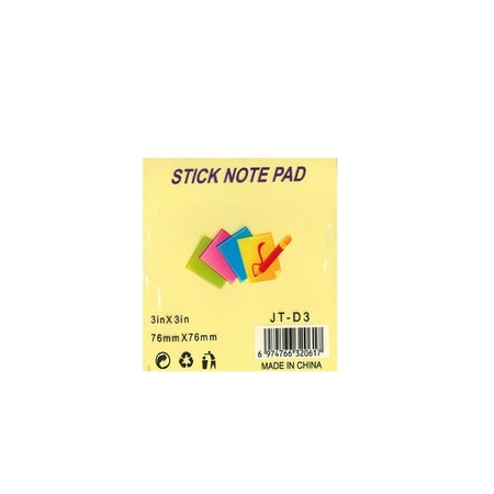 ايمكو  ورق ملاحظات لاصق 4 ألوان3X3، موديل:JT-D3