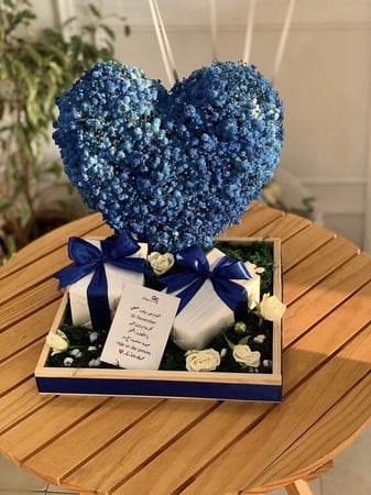 تنسيق القلب الازرق