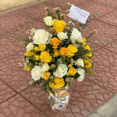 فازة ورد - مع شوكلاتة