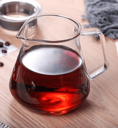 ابريق تقديم زجاجي للقهوة متعدد الاحجام