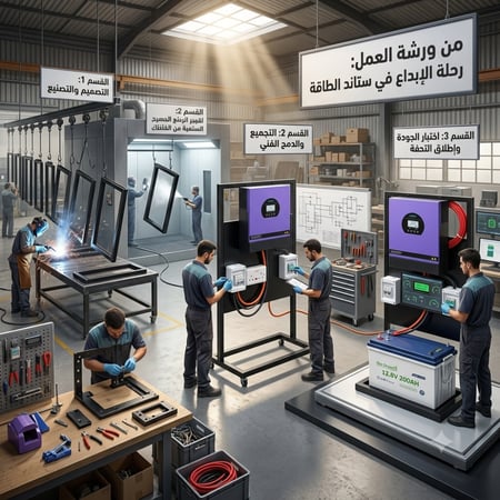 استاند الطاقة المنزلي المتكامل (إنفيرتر Veichi + بطارية ليثيوم 200 أمبير)