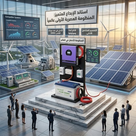 استاند الطاقة المنزلي المتكامل (إنفيرتر Veichi + بطارية ليثيوم 200 أمبير)