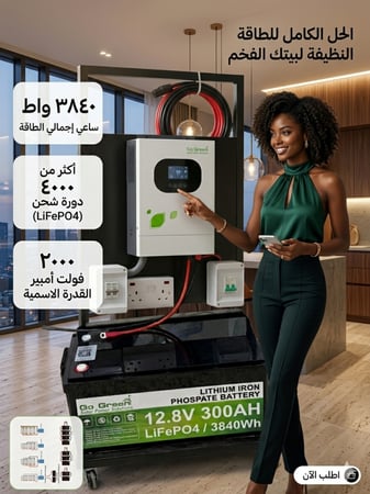 منظومة Go Green التوفيرية– عملاق الطاقة الليثيوم (3500 واط) | الأداء الأسطوري⚡☀️