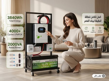 منظومة Go Green التوفيرية– عملاق الطاقة الليثيوم (3500 واط) | الأداء الأسطوري⚡☀️