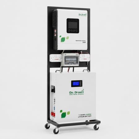 منظومة Go green التوفيرية – بطارية ليثيوم 7.16 كيلو وات ساعة + محول هجين 5 كيلو وات