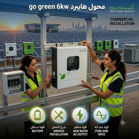 محول الطاقة الذكي  Go Green (GGIV-6000 PROهايبرد) – بقوة 6000 واط (48 فولت) لتشغيل منزلك بثبات تام
