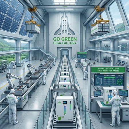 بطارية Go Green (10kWh) الليثيوم – قلعة طاقتك المستقلة في منزلك