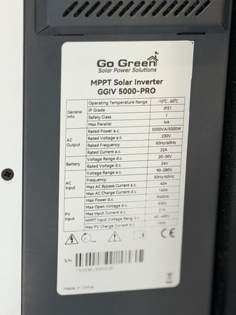 منظومة Go green التوفيرية – بطارية ليثيوم 7.16 كيلو وات ساعة + محول هجين 5 كيلو وات