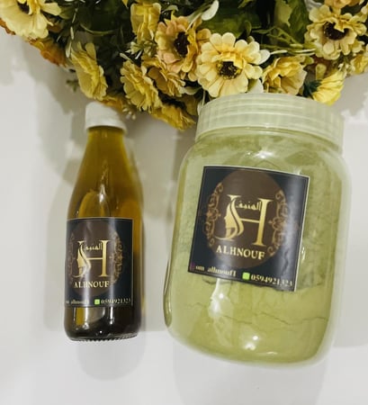 بكج  سدر او حنا (ب الاعشاب العلاجيه+ زيت   الهنوف العلاجي )