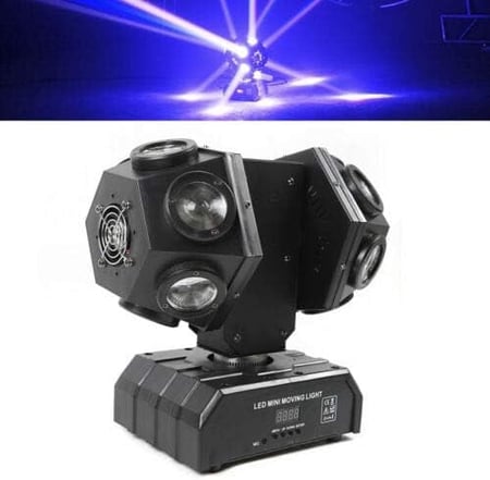 اضائة ليزر حفلات جانبي دبل هيد 12 عدسة 5 الوان led