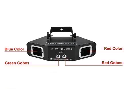 اضائة ليزر حفلات 4 عدسات ميني