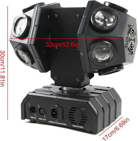 اضائة ليزر حفلات جانبي دبل هيد 12 عدسة 5 الوان led