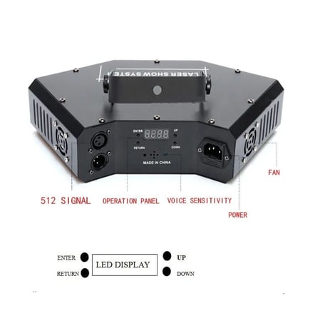 اضائة ليزر حفلات 4 عدسات ميني