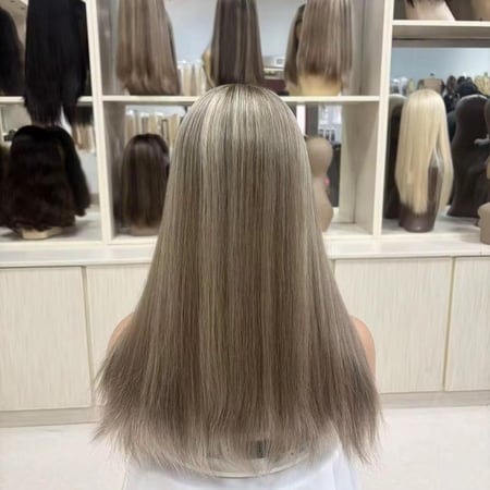 باروكة شعر روسي 16 إنش طبيعي – دانتيل أمامي HD كثافة متوسطة