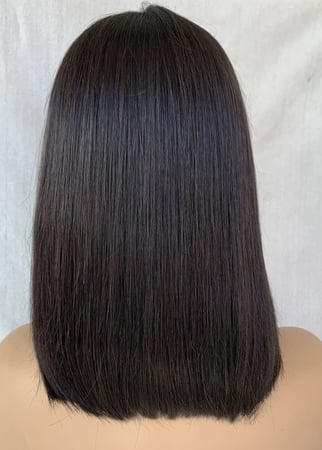 باروكة شعر طبيعي طول 12 انش جذور اماميه HD