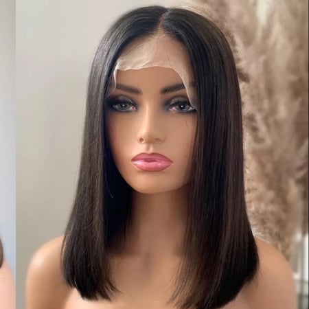 باروكة جذور امامية شعر طبيعي 100 HD اسود