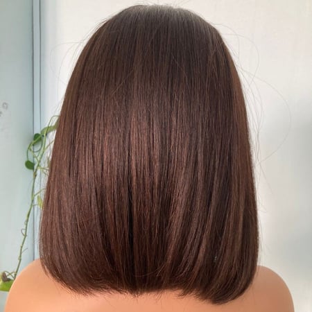 باروكة شعر طبيعي كثافة 180 طول 12 انش سول