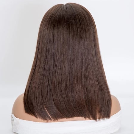 باروكة شعر طبيعي 100 كثافه عالية بني فاتح ميان