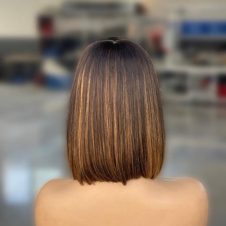 باروكة شعر طبيعي 100 بوب طول 12 انش مروة