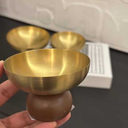 صحن استيل بقاعده خشب