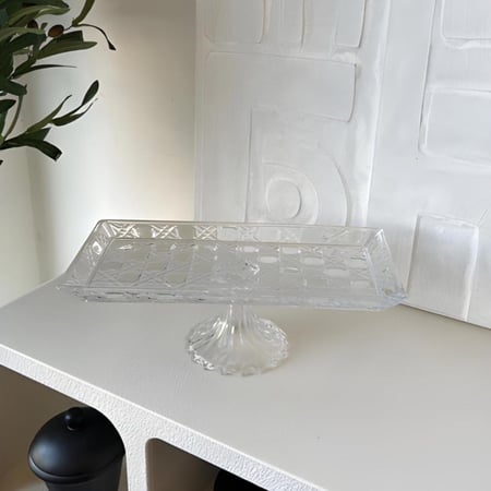 صحن زجاج بقاعده