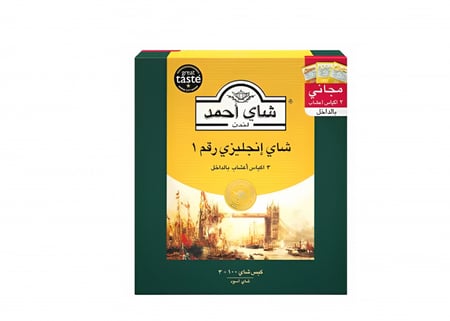 شاي احمد الانجليزي 100 كيس رقم 1 اصفر