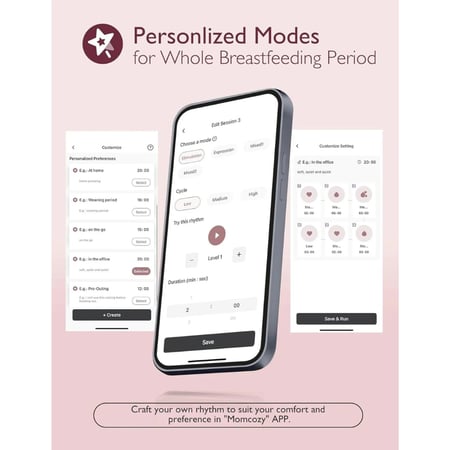 مضخة حليب الثدي مومكوزي M9 مزدوجة – أحمر