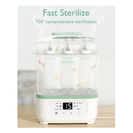 جهاز تعقيم وتجفيف الزجاجات بالبخار من مومكوزي – 8 في 1