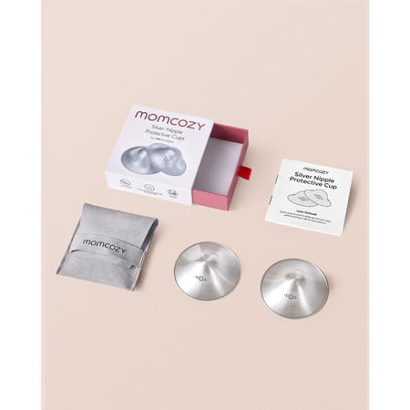 واقيات حلمة فضية من Momcozy - مقاس 45 مم