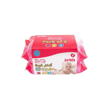 مناديل مبللة للأطفال 1+1 مجانًا من فارلين - 85 منديل