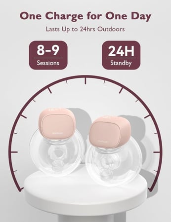 مضخة الثدي مومكوزي S9 برو ،لون وردي