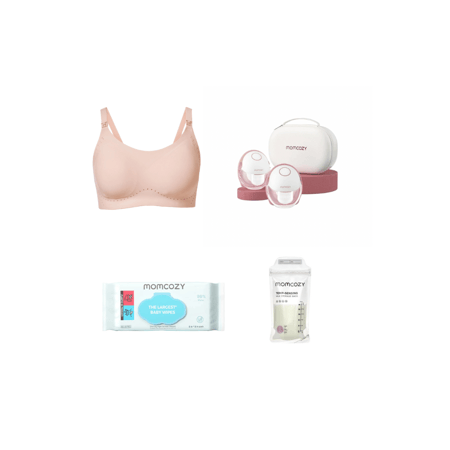 مضخة الثدي المزدوجة مومكوزي M6 مع حمالات مومكوزي FB028