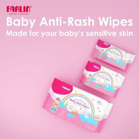 مناديل مبللة للأطفال فارلين (مضادة للحساسية )، 85 منديل – 24×85 منديل