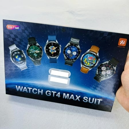 ساعة ذكية GT4 للرجال والنساء + طقم غيار سير9 + 1 ، شاشة ، مكالمة بلوتوث ، مراقبة الصحة ، موضة التمارين الرياضية ، أندرويد ، Ios