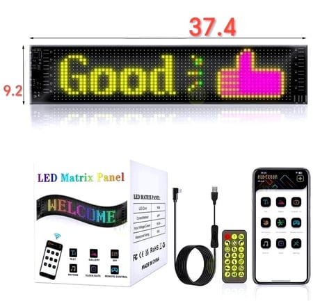 LED العيون السحرية لجميع السيارات لوحة شاشة App التحكم DIY مرنة سهلة التركيب تحتوي على رسوم متحركة عرض لشاحنة Led عيون الزجاج الأمامي