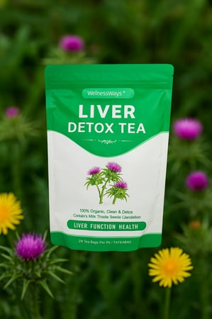 شاي ديتوكس الكبد بشوك الجمل والهندباء