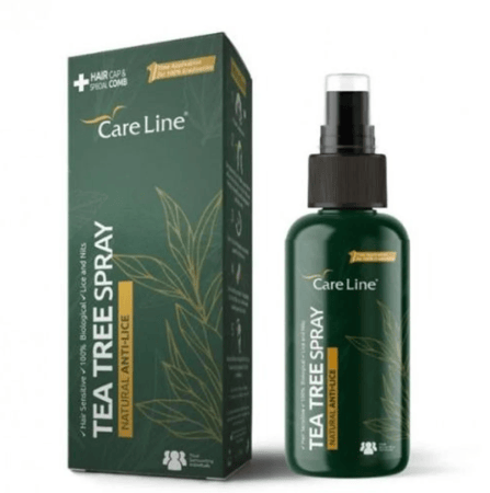 كير لاين - بخاخ ضد القمل من زيت شجرة الشاي للقضاء على القمل دون تأثير على الشعر - 100 مل