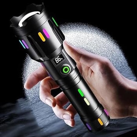 كشاف يدوي LED قوي متعدد الوظائف وقابل لإعادة الشحن من LUCKY POWER (LK-48)