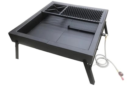 منقل نار قابل للطي مع ماسورة إشعال وحقيبة (مقاس 50x45 سم)