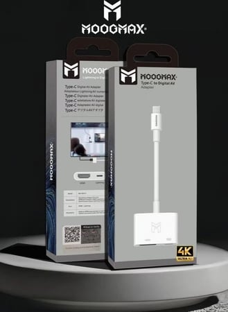وصلة 2 في 1 - HDMI + شاحن تايب-سي MOOG MAX ( MX-AD018 )