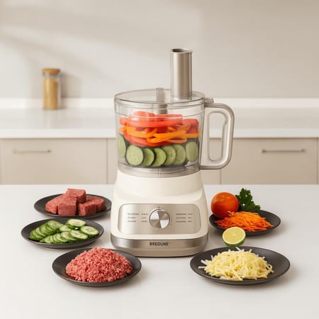 محضر طعام 1500 مل | بقوة 800 واط | 5 وظائف متعددة REBUNE (RE-2-182)